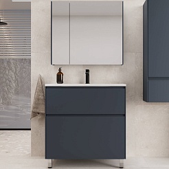 Style Line Мебель для ванной Лима 80 Plus эмаль графит матовая – фотография-1